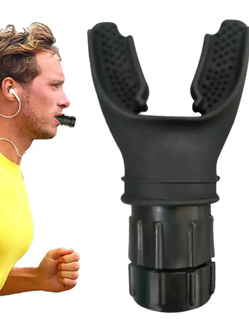 Load image into Gallery viewer, Sports Breathing Trainer Portable Lung Capacity Abdominal Breathing Trainer with Adjustable Intensity Knob Improve Strength
