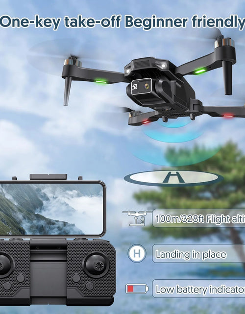 Load image into Gallery viewer, H16 Drone with Camera for Adults 4K, Foldable Drone for Beginners with Brushless Motor, Optical Flow Positioning, with 2 Batteries and Carrying Case
